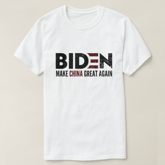 バイデン氏メイク中国素晴らし再バンパーステッカー Tシャツ (デザイン正面)