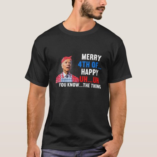 バイデン氏メリーは4人目を狂った…事 Tシャツ (正面)