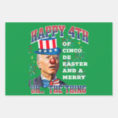 バイデン氏メリー4th The Things Damored Joeバイデン氏7月 ラッピングペーパーシート (正面3)