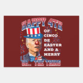 バイデン氏メリー4th The Things Damored Joeバイデン氏7月 ラッピングペーパーシート (正面2)