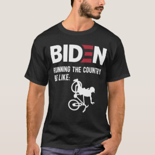 バイデン氏ランニングズカントリーアンチバイデン氏ミーム Tシャツ