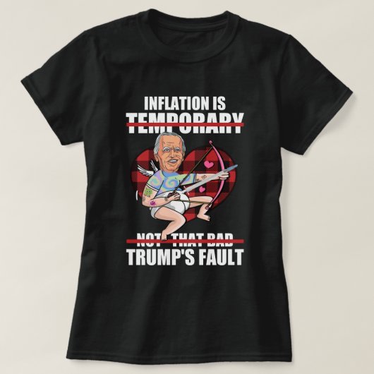 バイデン氏嘘トランプアンチジョーバイデン氏キューピッド Tシャツ (デザイン正面)