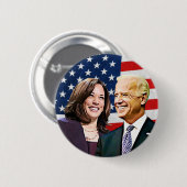 バイデン氏大統領とハリス副大統領選挙 缶バッジ (正面&裏面)