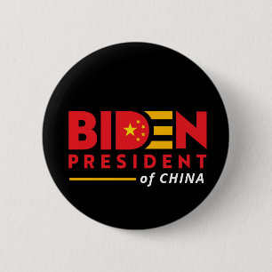 バイデン氏大統領中国 缶バッジ