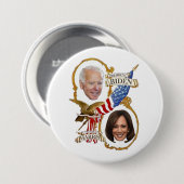 バイデン氏大統領/ハリス副社長 缶バッジ (正面&裏面)