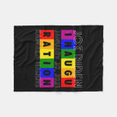 バイデン氏就任式Lgbt フリースブランケット (正面(横))