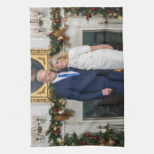 バイデン氏州のクリスマスユニオン キッチンタオル (縦)