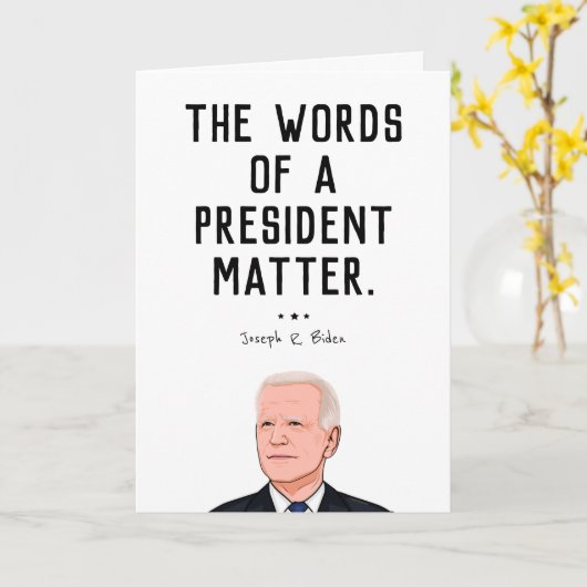 バイデン氏引用文:大統領の言葉 カード (黄色い花)