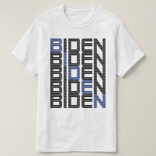 バイデン氏文字スタック Tシャツ (デザイン正面)