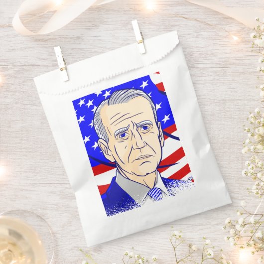 バイデン氏米国旗の投票 フェイバーバッグ (クリップ留めされた状態)