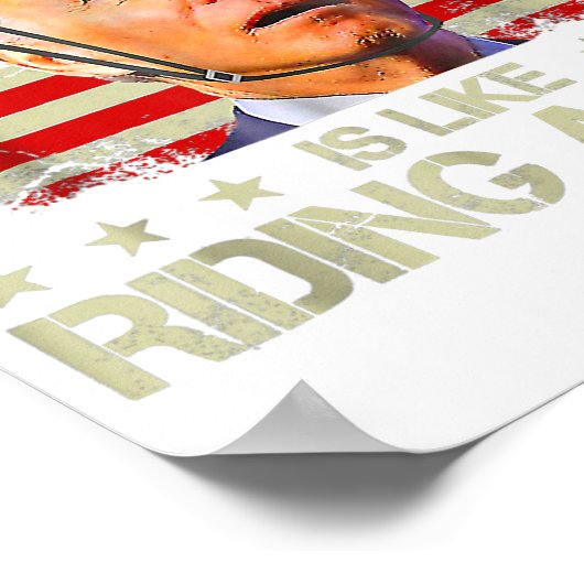 バイデン氏自転車ランニング自転車の国はRidのようなものだ ポスター (角)