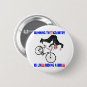 バイデン氏自転車ランニング自転車の国はridのようなものだ 缶バッジ (正面&裏面)
