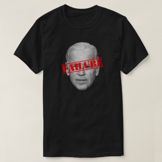 バイデン氏障害 |アンチジョーバイデン氏ダーク Tシャツ (デザイン正面)
