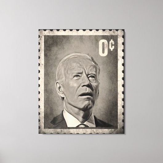 バイデン氏0セントミームキャンバスアート キャンバスプリント (正面)