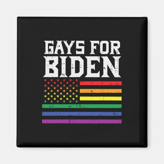 バイデン氏2020米国国旗Lgbt Rainbow Joe President マグネット (正面)