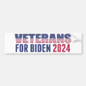 バイデン氏2024年選挙民主党議員の退役軍人 バンパーステッカー (正面)