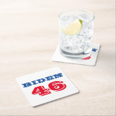 バイデン氏46カレッジスタイル スクエアペーパーコースター (インサイチュ)