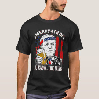 バイデン氏7月4日メリー4日の事を知っている Tシャツ