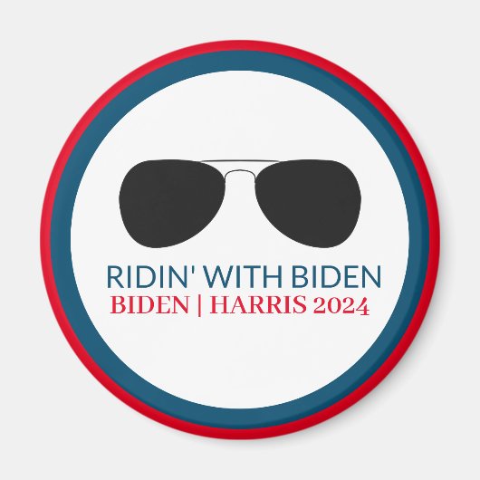 バイデン氏・アヴィエーターグラス2024 マグネット (正面)