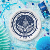 バイデン氏·ハリス就任ロゴ発足2021年の日 ペーパープレート (パーティー)