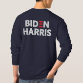 バイデン氏/ハリス選挙支援海軍ブルー Tシャツ (裏面)
