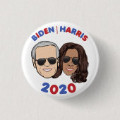 バイデン氏・ハリス2020ドリームチームの選挙（ピンバック） 缶バッジ (正面)