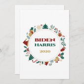 バイデン氏/ハリス2020フェスティバルクリスマス シーズンカード (正面/裏面)