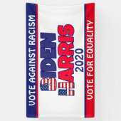 バイデン氏・ハリス2020年の人種差別の旗に対する投票 横断幕 (縦)