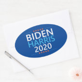 バイデン氏・ハリス2020社長 楕円形シール (封筒)