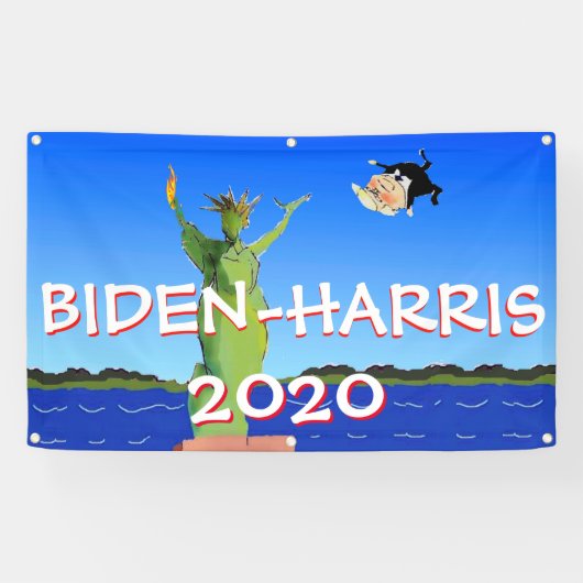 バイデン氏・ハリス2020票大統領のダンプ・トランプ 横断幕 (横)
