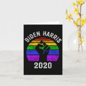 バイデン氏・ハリス2020黒人生活問題LgbtゲイPri カード (黄色い花)