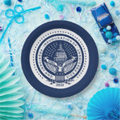 バイデン氏・ハリス2021年の就任式ロゴ ペーパープレート (パーティー)