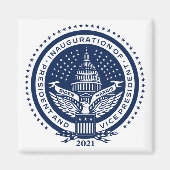 バイデン氏・ハリス2021年の就任式ロゴ マグネット (正面)