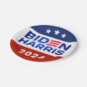 バイデン氏・ハリス2024年大統領の選挙運動 ペーパープレート (アングル)