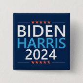 バイデン氏・ハリス2024米大統領選挙 缶バッジ (正面)