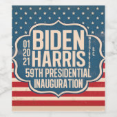 バイデン氏・ハリス59期開業記念 ワインラベル (シングルラベル)