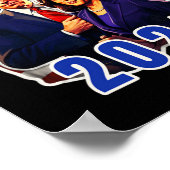 バイデン氏・ハリス・アメリカ国旗の投票2024選挙 ポスター (角)