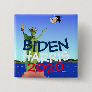バイデン氏·ハリス·アンチ·トランプ投票民主党2020 缶バッジ