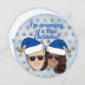 バイデン氏·ハリス，青いクリスマス選挙を夢見て シーズンカード (正面/裏面)