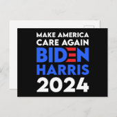 バイデン氏/ハリス – 2024 – 再びアメリカを作気にる ポストカード (正面/裏面)