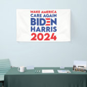 バイデン氏/ハリス- 2024 -再びアメリ気にカを作る 横断幕 (トレードショー)
