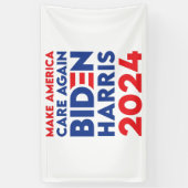 バイデン氏/ハリス- 2024 -再びアメリ気にカを作る 横断幕 (縦)