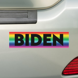 「バイデン氏」プライドlgbtq lgbt rainbow colors バンパーステッカー