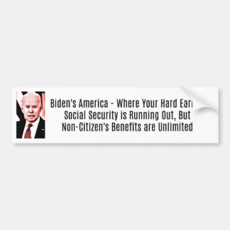 バイデン氏 – 米国人ではなく一般市民を支援 バンパーステッカー