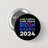 バイデン氏/ Harris - 2024 - Make America 気に Again 缶バッジ (正面&裏面)