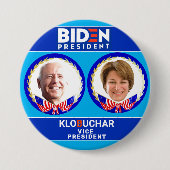 バイデン氏/Klobuchar 2020 缶バッジ (正面)