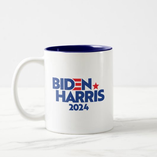 バイデン氏HARRIS 2024 tシャツカーマグネットコーヒーマグ ツートーンマグカップ (左)