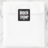 バイデン トランプ 2024 選挙 楽しい 大統領 副大統領 スクエアシール (バッグ)