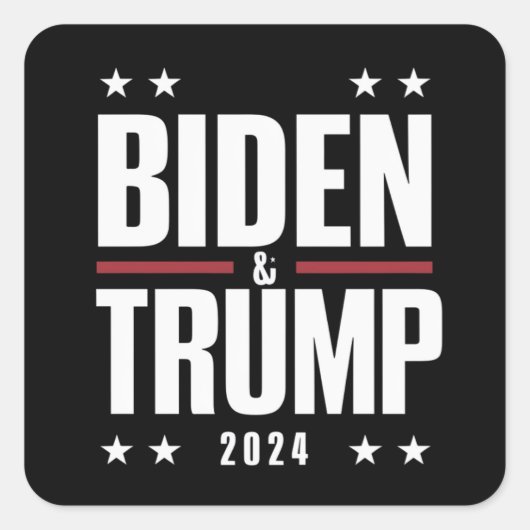 バイデン トランプ 2024 選挙 楽しい 大統領 副大統領 スクエアシール (正面)