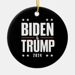 バイデン トランプ 2024 選挙 楽しい 大統領 副大統領 セラミックオーナメント